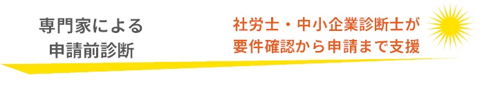 申請前診断から支援範囲・費用のご案内、ご契約、申請支援まで